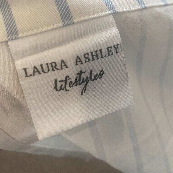 Laura Ashley Nautical Seaside Shower Curtain 71" x 68" Beach Yellow Cotton Vtg - Picture 6 of 8